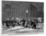 The snow-storm - carting snow fromt he streets of New York by Stanley Fox