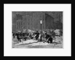 The snow-storm - carting snow fromt he streets of New York by Stanley Fox