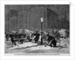 The snow-storm - carting snow fromt he streets of New York by Stanley Fox