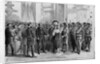 Indian delegations at Washington - presentation to the president. From a photograph by A. Gardner