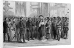 Indian delegations at Washington - presentation to the president. From a photograph by A. Gardner