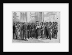 Indian delegations at Washington - presentation to the president. From a photograph by A. Gardner