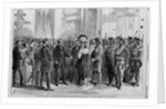 Indian delegations at Washington - presentation to the president. From a photograph by A. Gardner