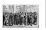 Indian delegations at Washington - presentation to the president. From a photograph by A. Gardner