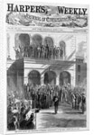 Jeff David leaving the court-house at Richmond - demonstration of the rebel citizens by Anonymous
