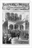 Jeff David leaving the court-house at Richmond - demonstration of the rebel citizens by Anonymous
