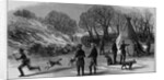 Burning the Cheyenne village near Fort Larned, Kansas, April 19, 1867 by Theodore R. Davi