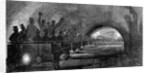 The Metropolitan Underground Railway, London-The Train Passing the Portland-Road Station by Anonymous