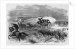 On the Plains - Indians Attacking Butterfield's Overland Dispatch Coach by Anonymous