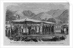 King Kamehameha V. laying the corner-stone of the bishop's church at Honolulu by G. H. Bu