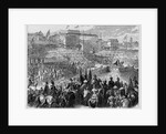 Coronation of Francis Joseph of Austria as King of Hungary - brandishing the sword by Anonymous