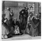 Waiting for the pawn-shop to open - a New York street scene by Anonymous