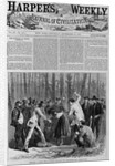 Page with text and diagram. Whipping a negro girl in North Carolina by "unconstructed" Johnsonians by Anonymous