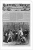 Page with text and diagram. Whipping a negro girl in North Carolina by "unconstructed" Johnsonians by Anonymous
