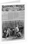 Page with text and diagram. Whipping a negro girl in North Carolina by "unconstructed" Johnsonians by Anonymous