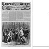 Page with text and diagram. Whipping a negro girl in North Carolina by "unconstructed" Johnsonians by Anonymous