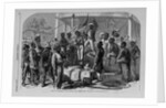 Scene on a Mississippi river steamer - "The Parting Song." by A. R. Waud