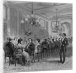 A state dinner at the white house. From a sketch by Theo. R. Davis by Anonymous