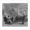 A state dinner at the white house. From a sketch by Theo. R. Davis by Anonymous