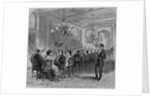 A state dinner at the white house. From a sketch by Theo. R. Davis by Anonymous