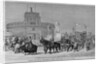 Grand pontifical procession passing the castle of Saint Angelo by Anonymous