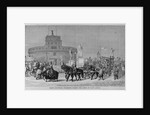 Grand pontifical procession passing the castle of Saint Angelo by Anonymous
