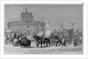 Grand pontifical procession passing the castle of Saint Angelo by Anonymous