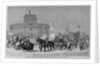 Grand pontifical procession passing the castle of Saint Angelo by Anonymous