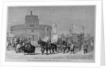 Grand pontifical procession passing the castle of Saint Angelo by Anonymous