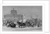 Grand pontifical procession passing the castle of Saint Angelo by Anonymous