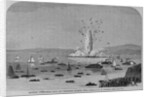 Blowling up Blossom Rock, San Francisco Harbor. From a sketch by L. R. Townsend by Anonymous