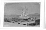 Blowling up Blossom Rock, San Francisco Harbor. From a sketch by L. R. Townsend by Anonymous