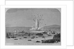 Blowling up Blossom Rock, San Francisco Harbor. From a sketch by L. R. Townsend by Anonymous