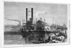 The Wharf Boat on the Ohio River, at Cincinnati by Anonymous