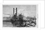 The Wharf Boat on the Ohio River, at Cincinnati by Anonymous