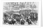 Disturbances in Paris - Cavalry Clearing the Boulevards on the Night of June 10 by Anonymous