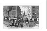 Workmen Laying the Concrete Pavement in New York City by Anonymous