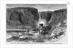 The Central Pacific Railroad - Passenger Train Passing the Palisades, Ten-Mile Canon, Nevada by Anonymous