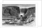 The Central Pacific Railroad - Passenger Train Passing the Palisades, Ten-Mile Canon, Nevada by Anonymous