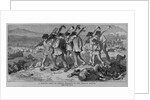 A burying party of French peasants on the field of battle by Anonymous