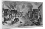 Uhlans burning a french village by Anonymous