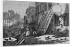 A street in Strasbourg during the bombardment by Anonymous