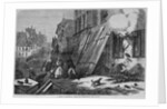 A street in Strasbourg during the bombardment by Anonymous