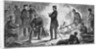 King William I. of Prussia, at a cammp fire, dictating a dispatch to Count Von Bismarck by Anonymous
