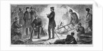 King William I. of Prussia, at a cammp fire, dictating a dispatch to Count Von Bismarck by Anonymous