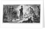 King William I. of Prussia, at a cammp fire, dictating a dispatch to Count Von Bismarck by Anonymous