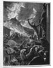 Mount Vesuvius - The Neapolitan populace Attacking the Statue of San Gennaro by Anonymous