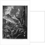 Mount Vesuvius - The Neapolitan populace Attacking the Statue of San Gennaro by Anonymous