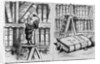 This little boy would persist in handling books above his capacity by Anonymous