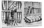 This little boy would persist in handling books above his capacity by Anonymous
